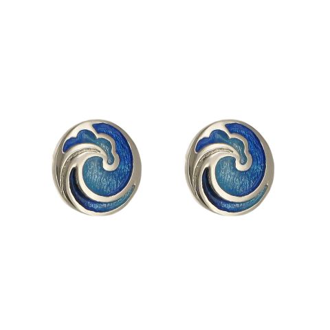 Ceramic Ocean Wave Studs