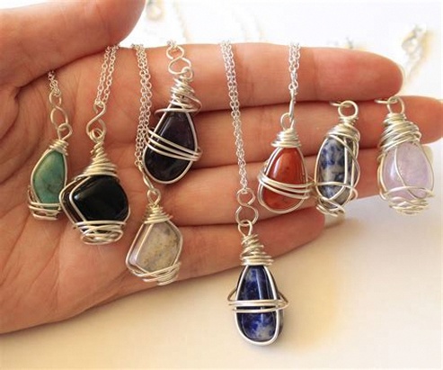 Moonstone Copper Wrapped Pendant