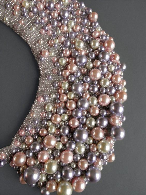 Vintage Pearl Embroidered Collar